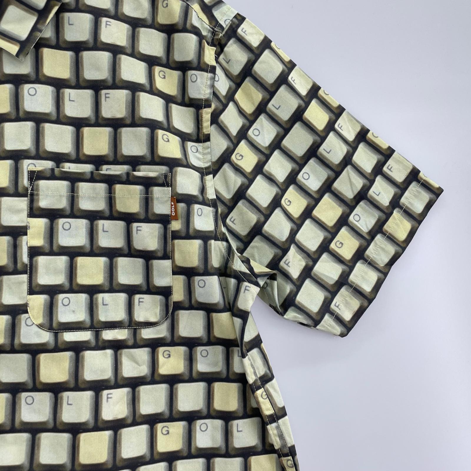 半袖シャツ GOLF WANG keyboard shirt キーボード転写プリントシャツ M M