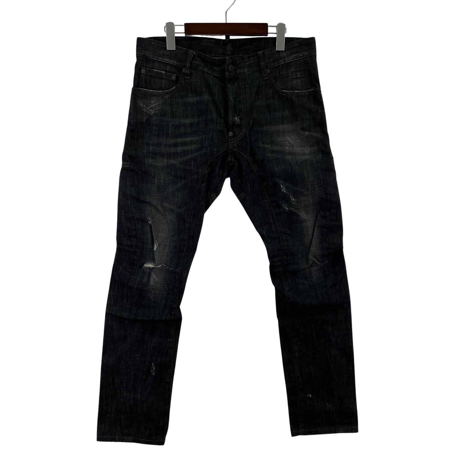 デニムパンツ DSQUARED2 Tidy Biker Jean 加工デニムパンツ 48 ブラック 48 ブラック