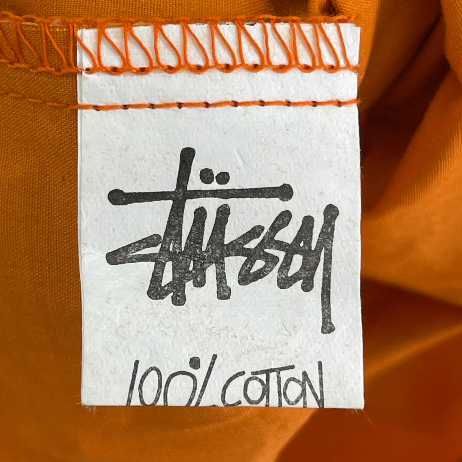 半袖シャツ STUSSY 開襟シャツ L オレンジ
