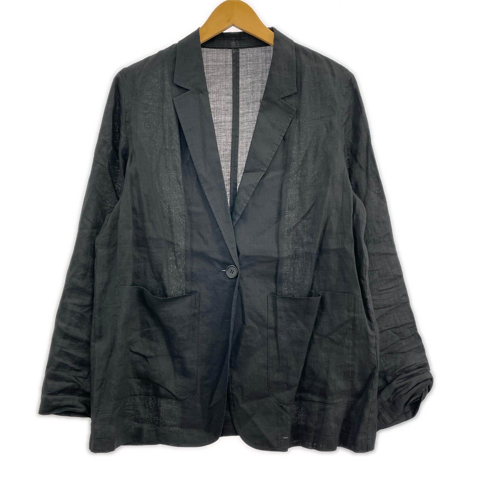 ジャケット Spick＆Span Noble ラミーシアージャケット 25-010-240-5020-2-0 黒 (38) 38 ブラック