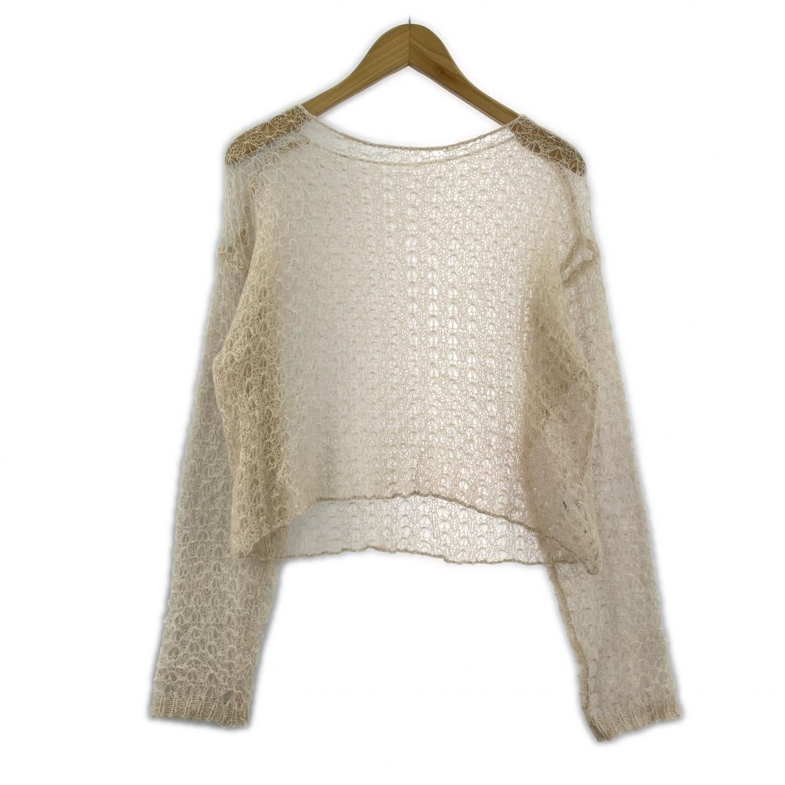 ニット ADAWAS CABLE-KNIT PONCHO ADWS-401-66 (F) ベージュ