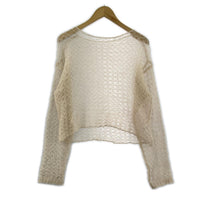 ニット ADAWAS CABLE-KNIT PONCHO ADWS-401-66 (F) ベージュ