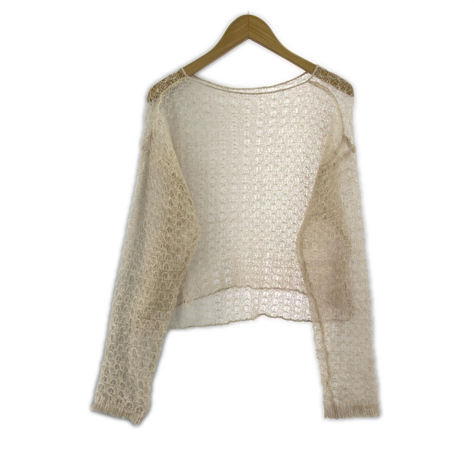 ニット ADAWAS CABLE-KNIT PONCHO ADWS-401-66 (F) ベージュ