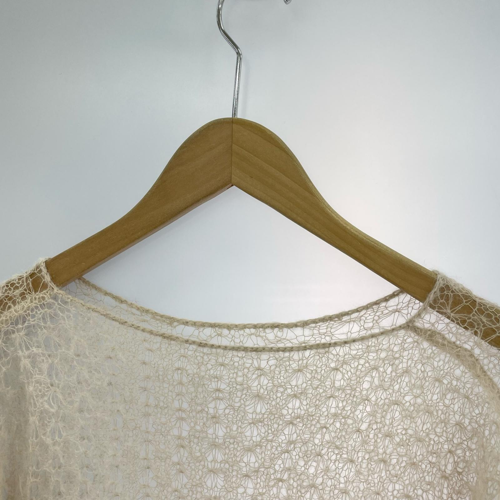 ニット ADAWAS CABLE-KNIT PONCHO ADWS-401-66 (F) ベージュ