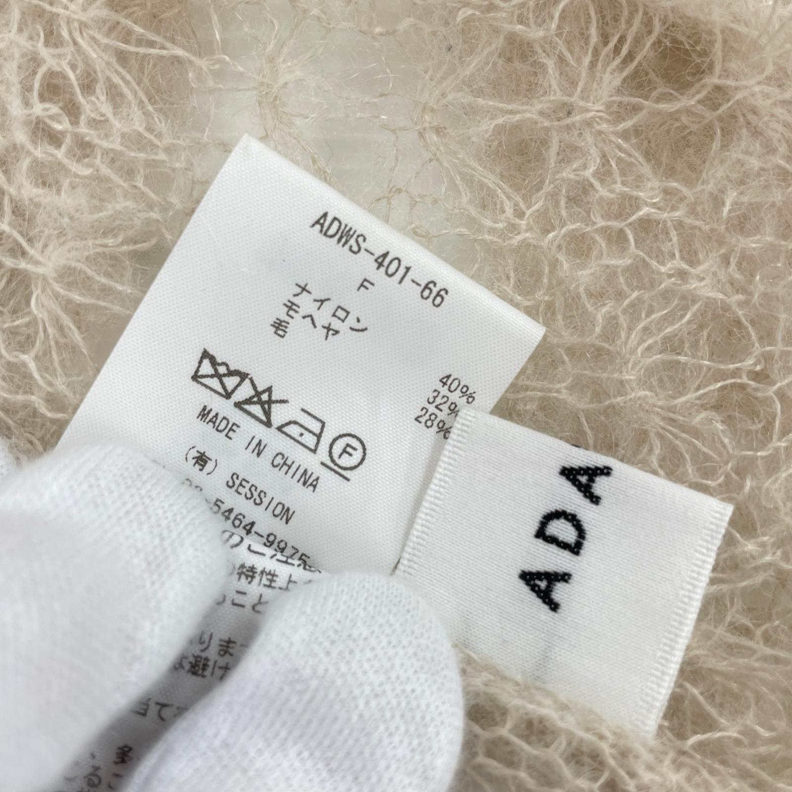 ニット ADAWAS CABLE-KNIT PONCHO ADWS-401-66 (F) ベージュ