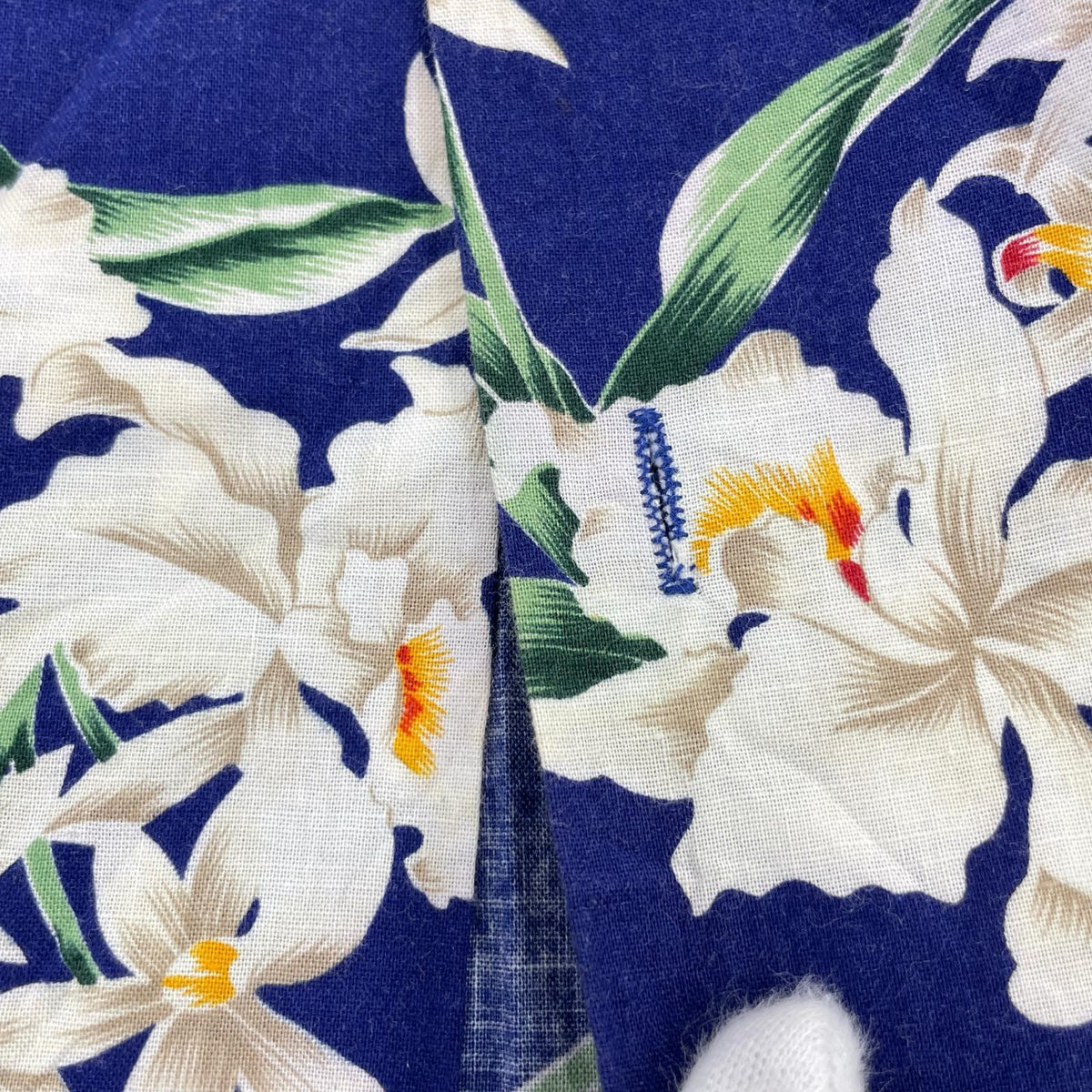 半袖シャツ 70s アロハシャツ　ブルー ブルー
