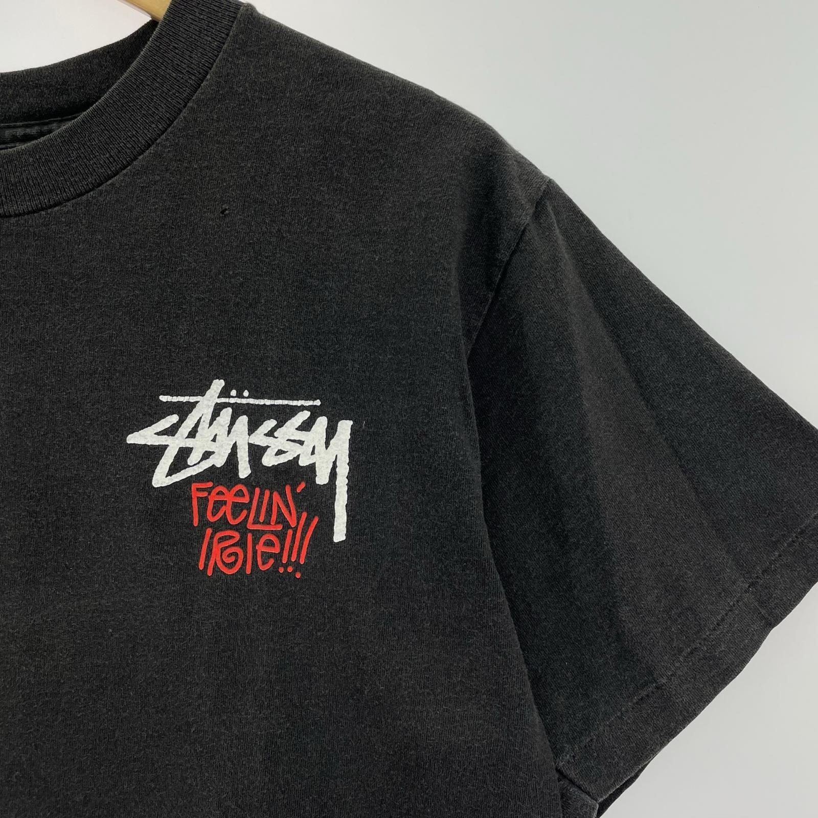 半袖Ｔシャツ 80s old stussy ラスタライオン　M M ブラック