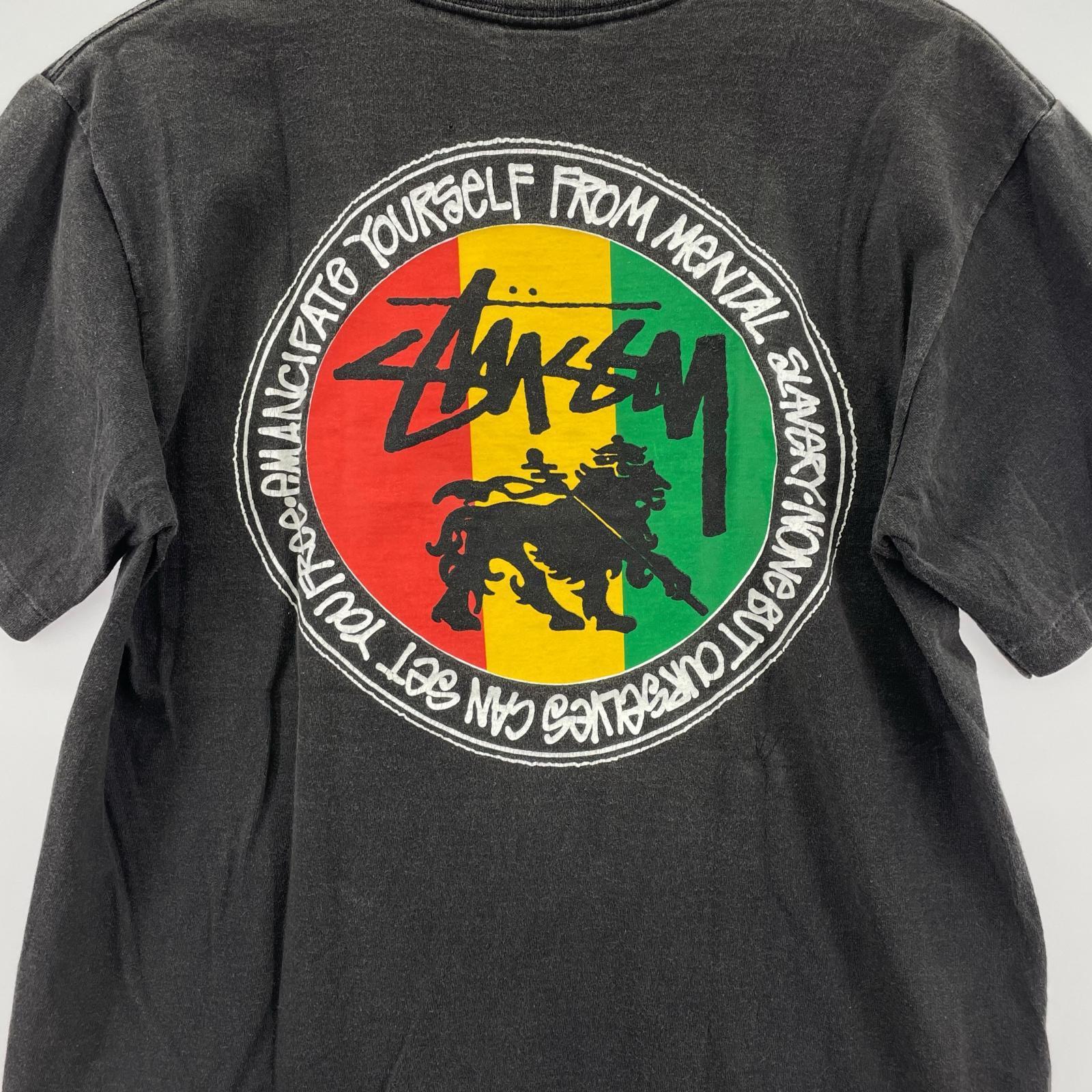 半袖Ｔシャツ 80s old stussy ラスタライオン　M M ブラック