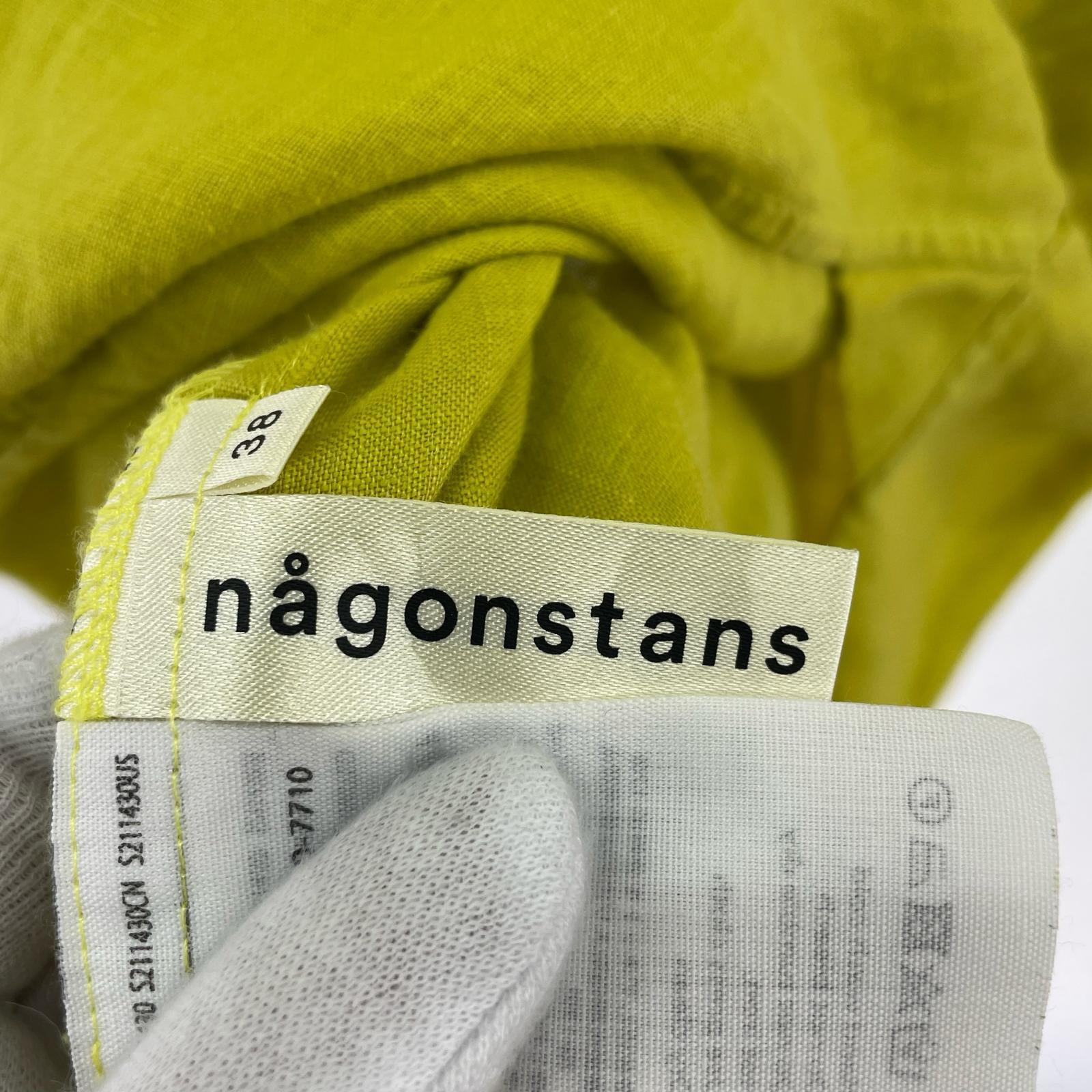 長袖シャツ nagonstans スキッパーリネンブラウス 黄 (38) 38 イエロー