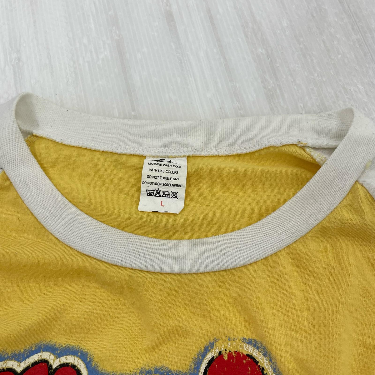 長袖Ｔシャツ Rolling Stones ラグラン 黄 (L) L