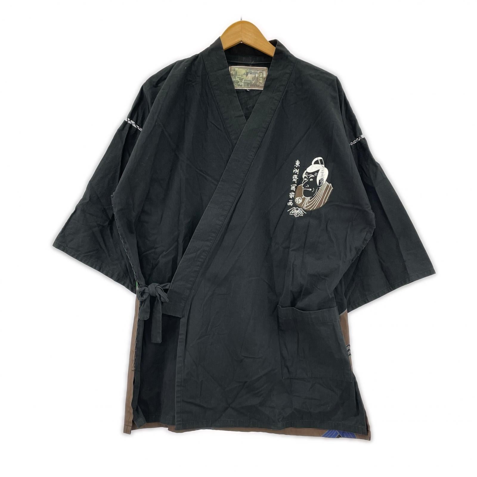 その他トップス 江戸情緒 甚平 東洲斎写楽画 L BLK L ブラック
