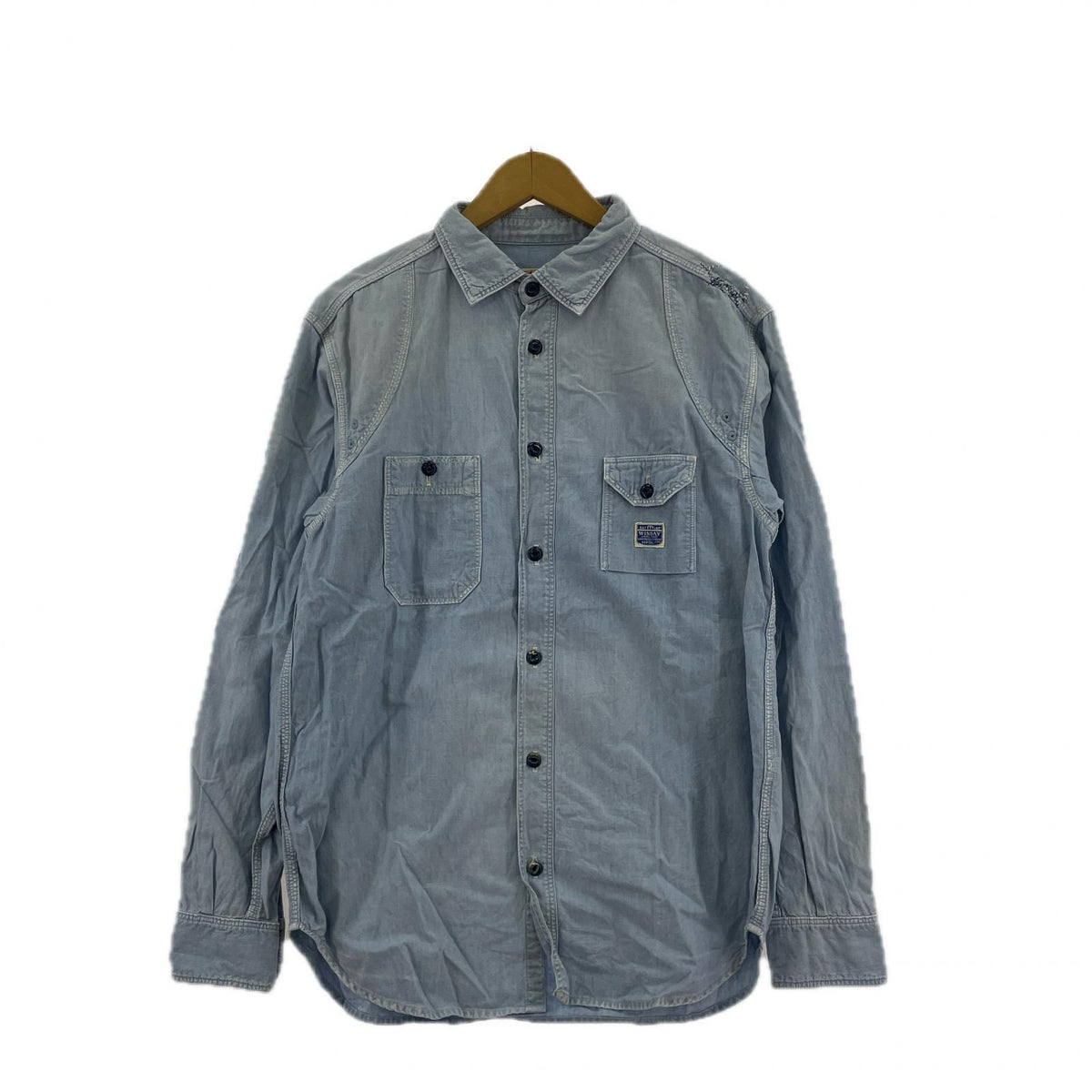 長袖シャツ Chambray Mojito Man Damaged Work Shirts M