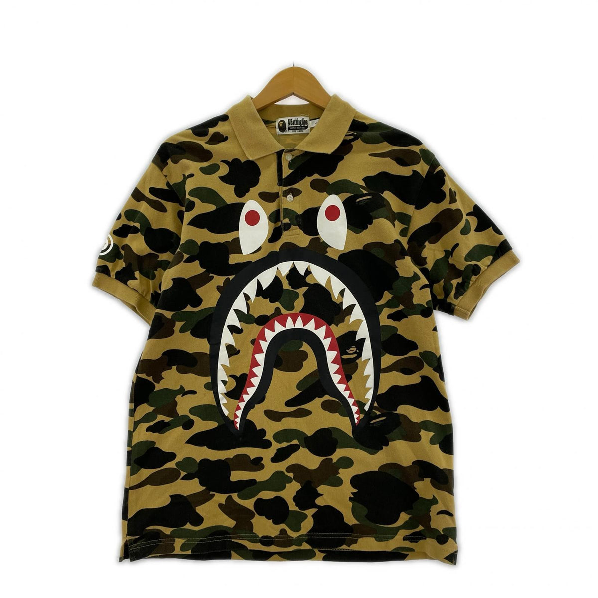 ポロシャツ ｶﾓ柄 ｼｬｰｸ ﾎﾟﾛ (L) L