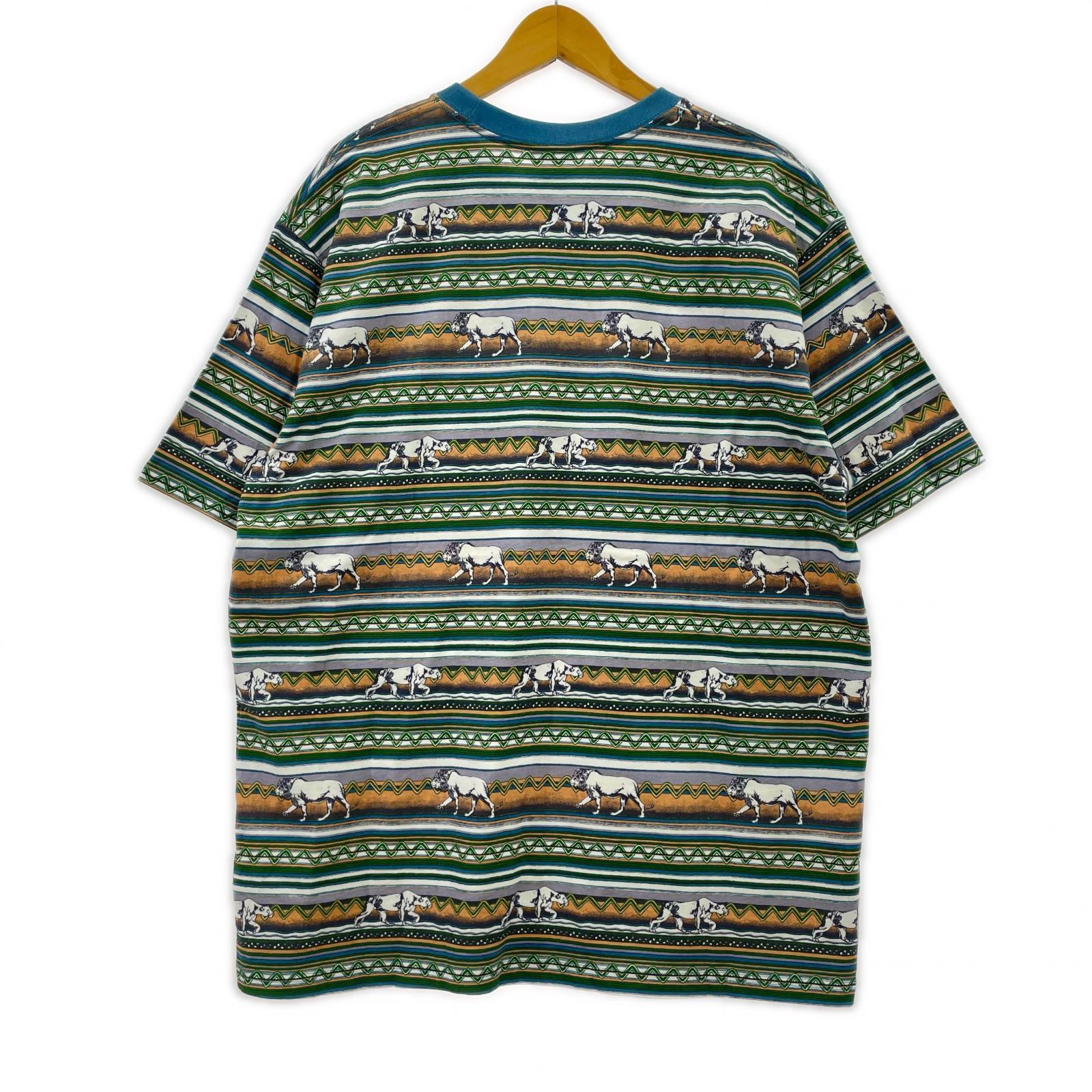 半袖Ｔシャツ Printed LION Stripe Tee/Blue（L） L マルチカラー