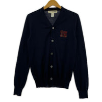 カーディガン SHIRT イタリア製 ウールカーディガン 紺 (S) S