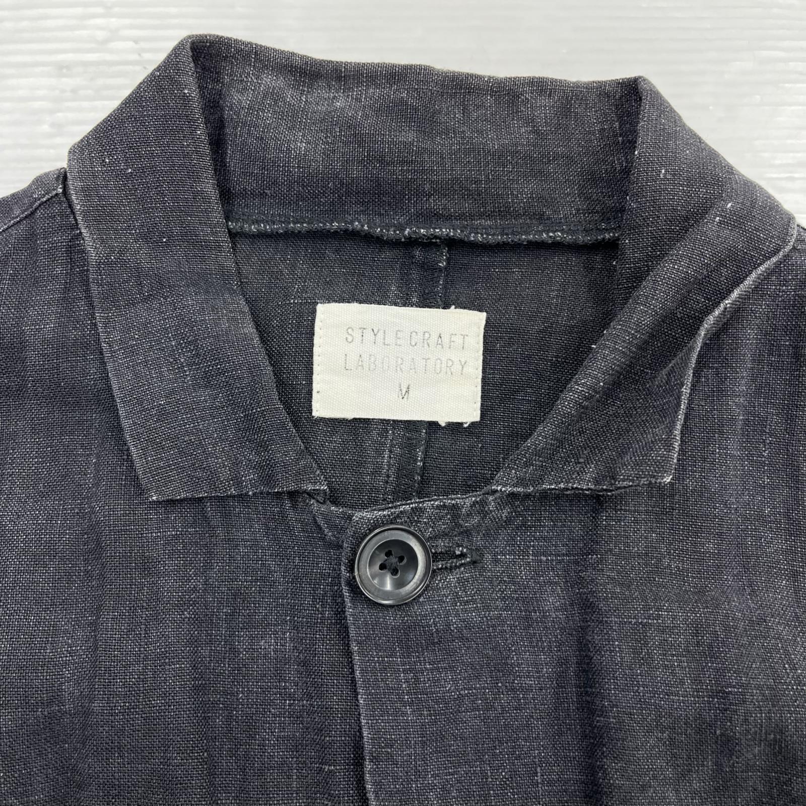 ジャケット STYLE CRAFT LABORATORY ﾌﾞﾗｯｸﾘﾈﾝ ｱﾄﾘｴｺｰﾄ M ブラック
