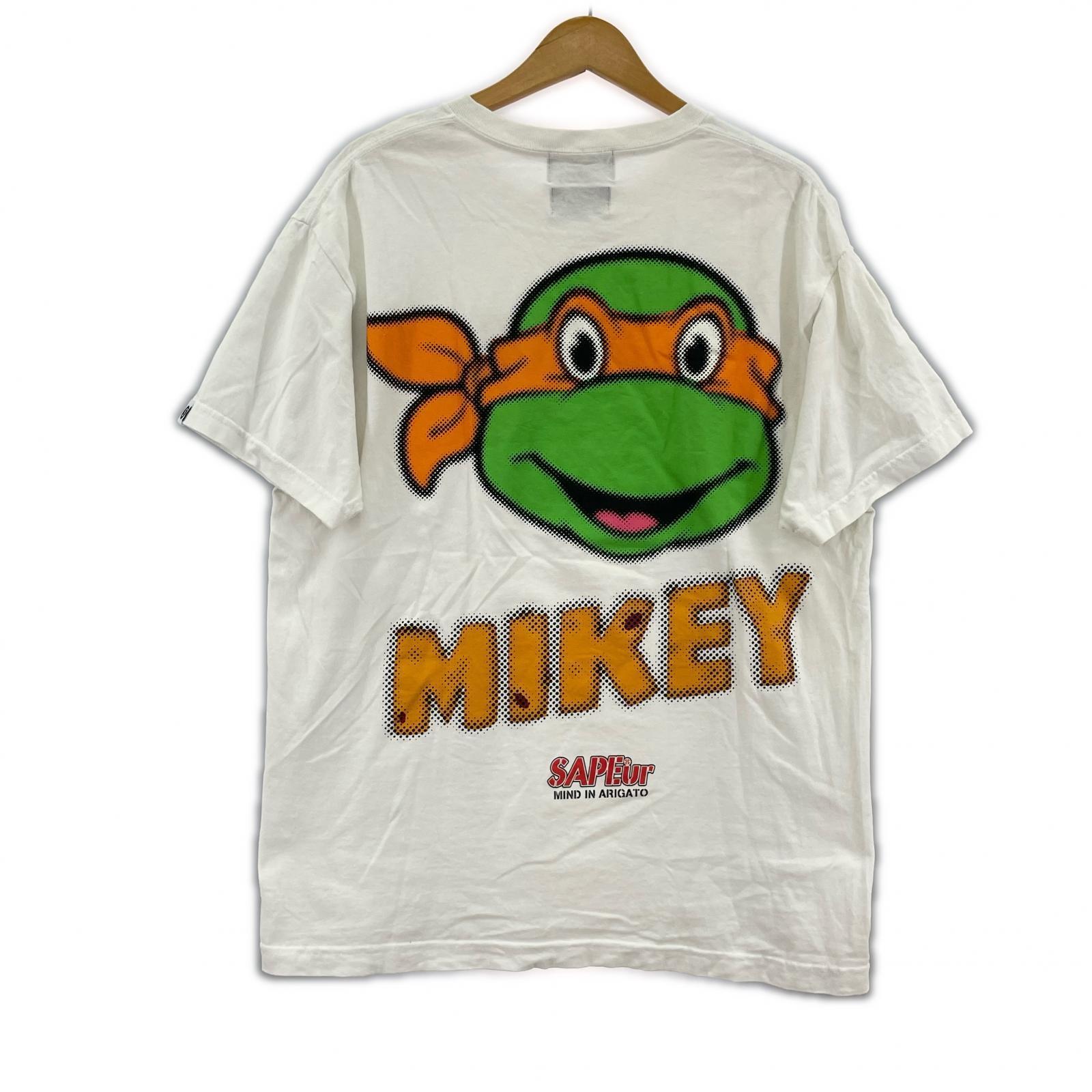 半袖Ｔシャツ SAPeur TURTLES print Tee L WHT L ホワイト