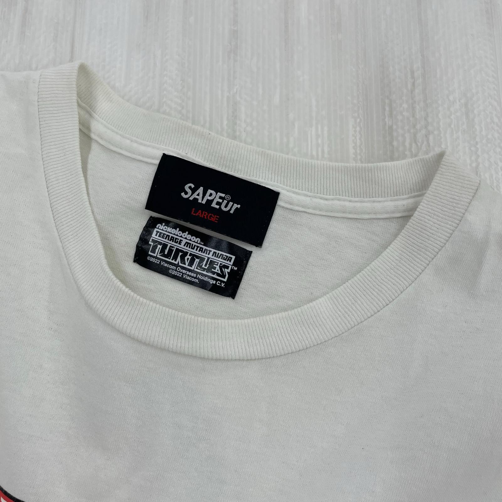 半袖Ｔシャツ SAPeur TURTLES print Tee L WHT L ホワイト