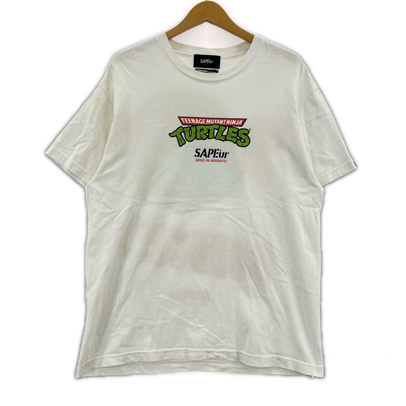 半袖Ｔシャツ SAPeur TURTLES print Tee L WHT L ホワイト