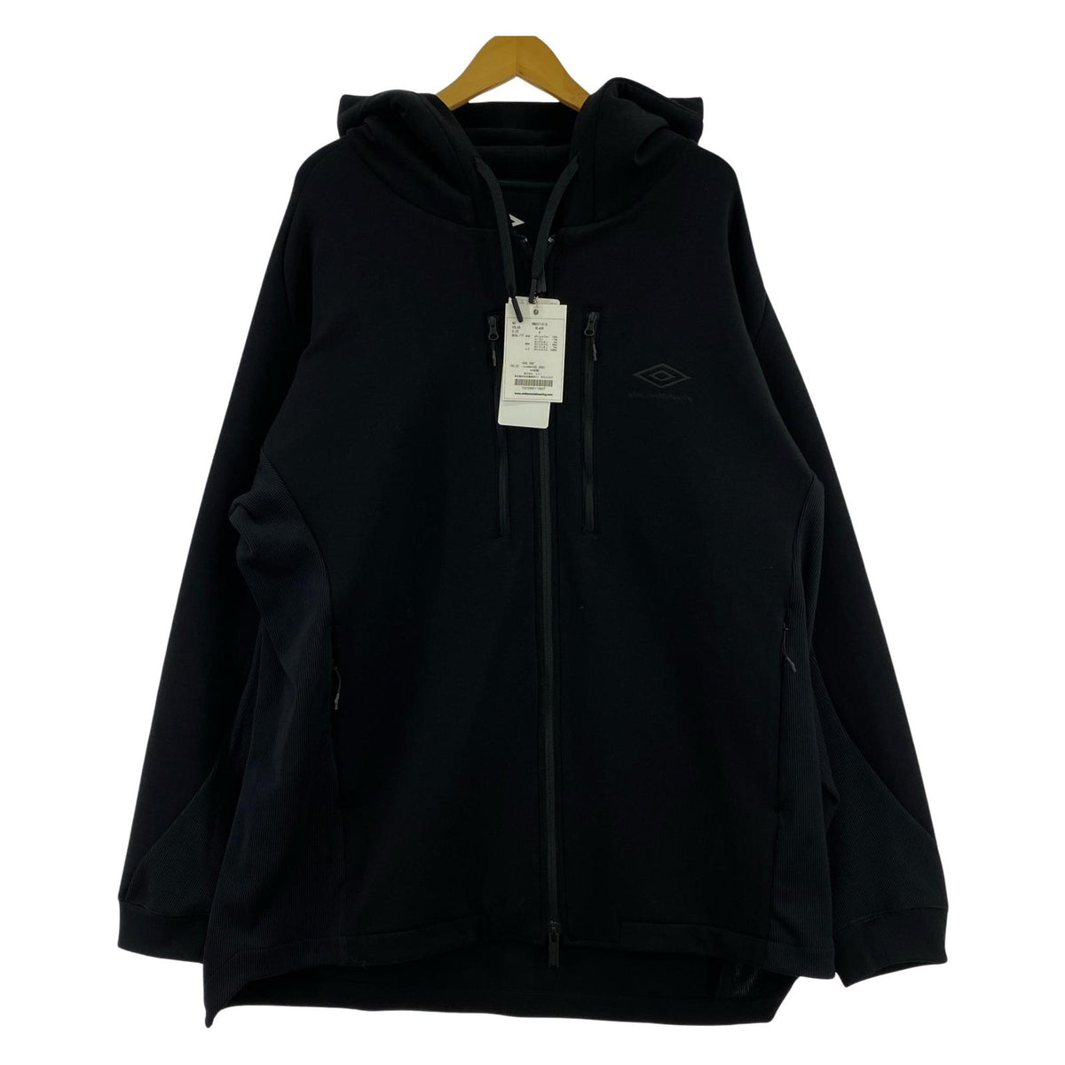 パーカー WHITE MOUNTAINEERING 25SS ×UMBRO RAGLAN SLEEVE HOODIE 4 黒 4 ブラック