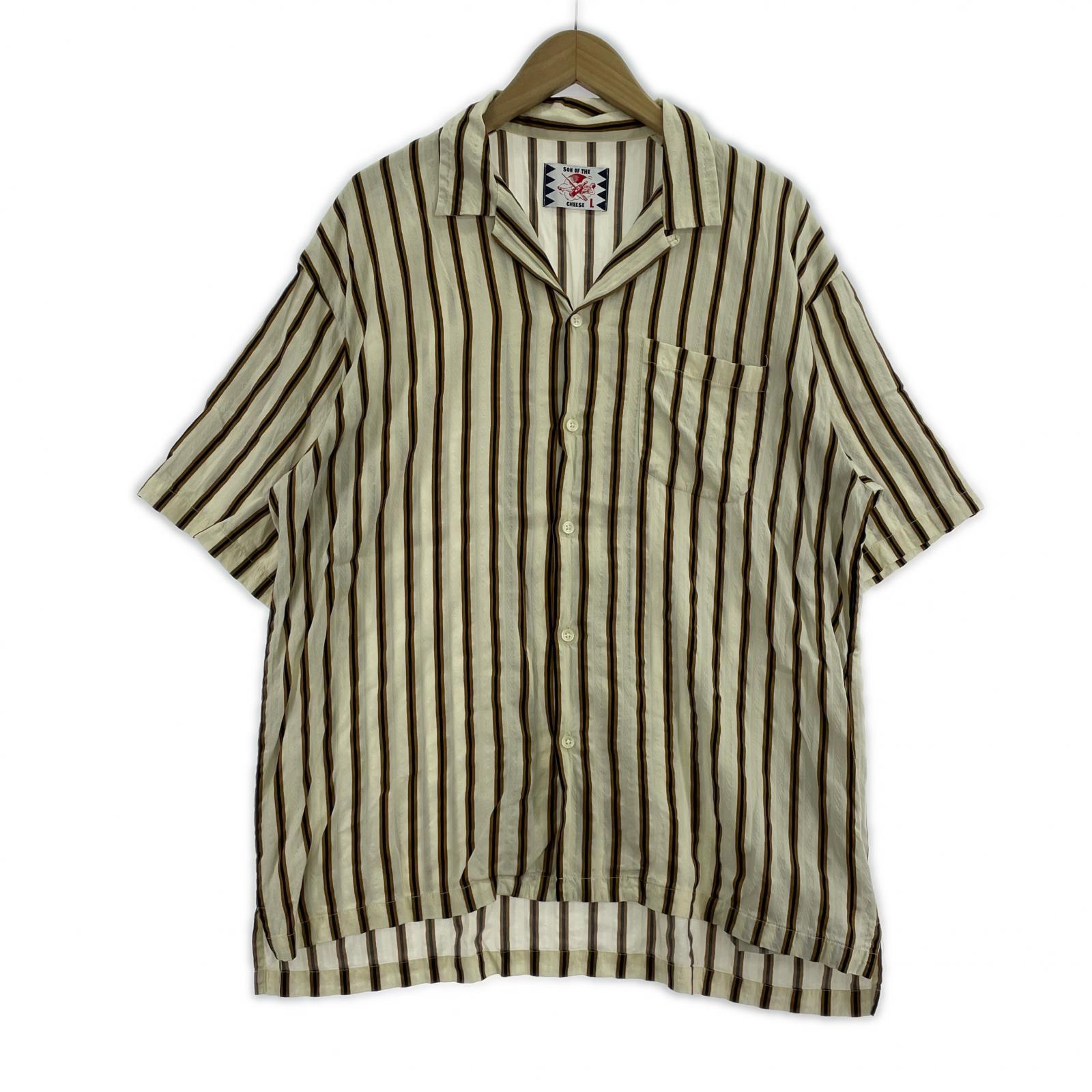 半袖シャツ Stripe Jacquard Shirt　（L） L ブラウン