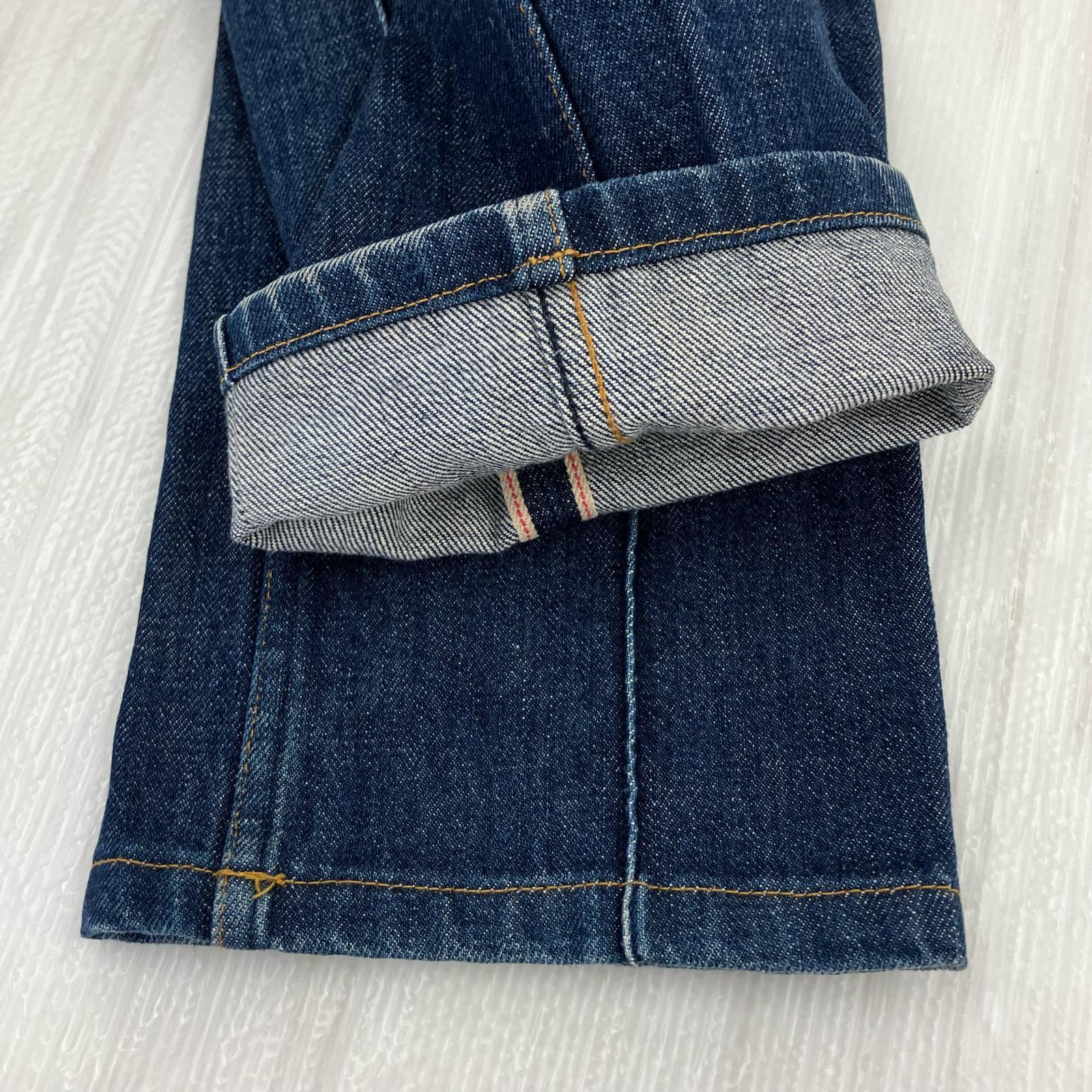 デニムパンツ ピンタックデニム 26 ネイビー