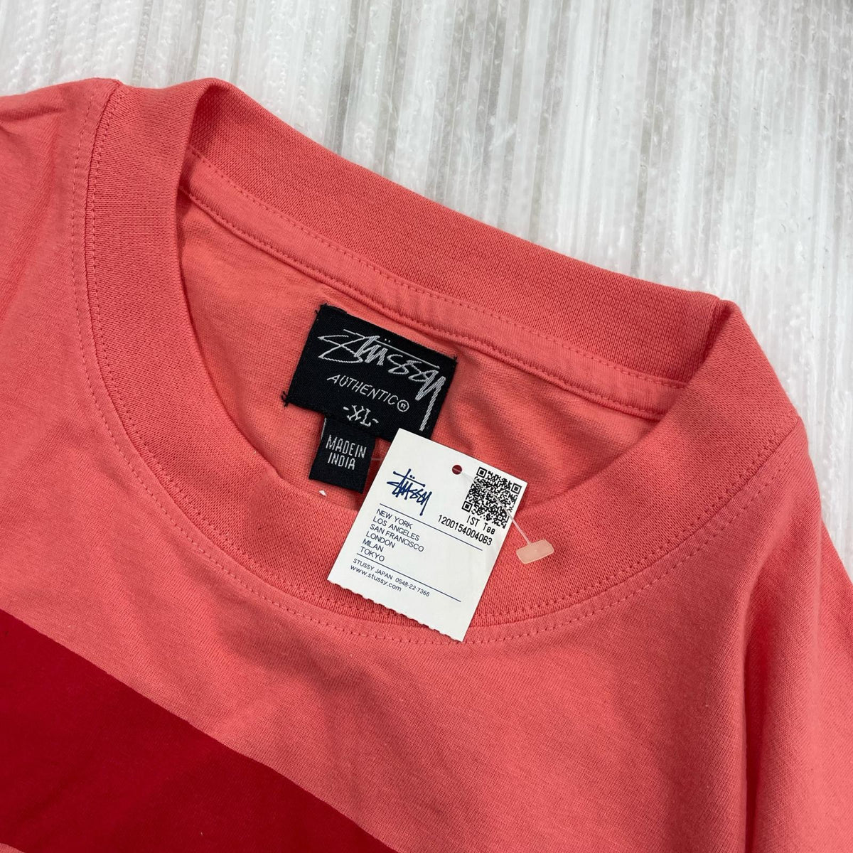 その他トップス STUSSY IST　Tシャツ　サーモンピンク　XL