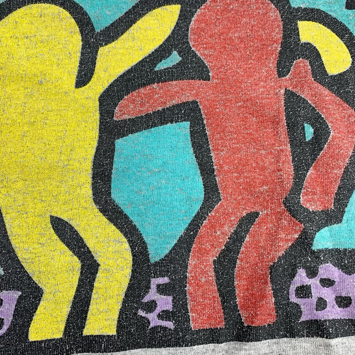 半袖Ｔシャツ 00s Keith Haring art Tee M M グレー