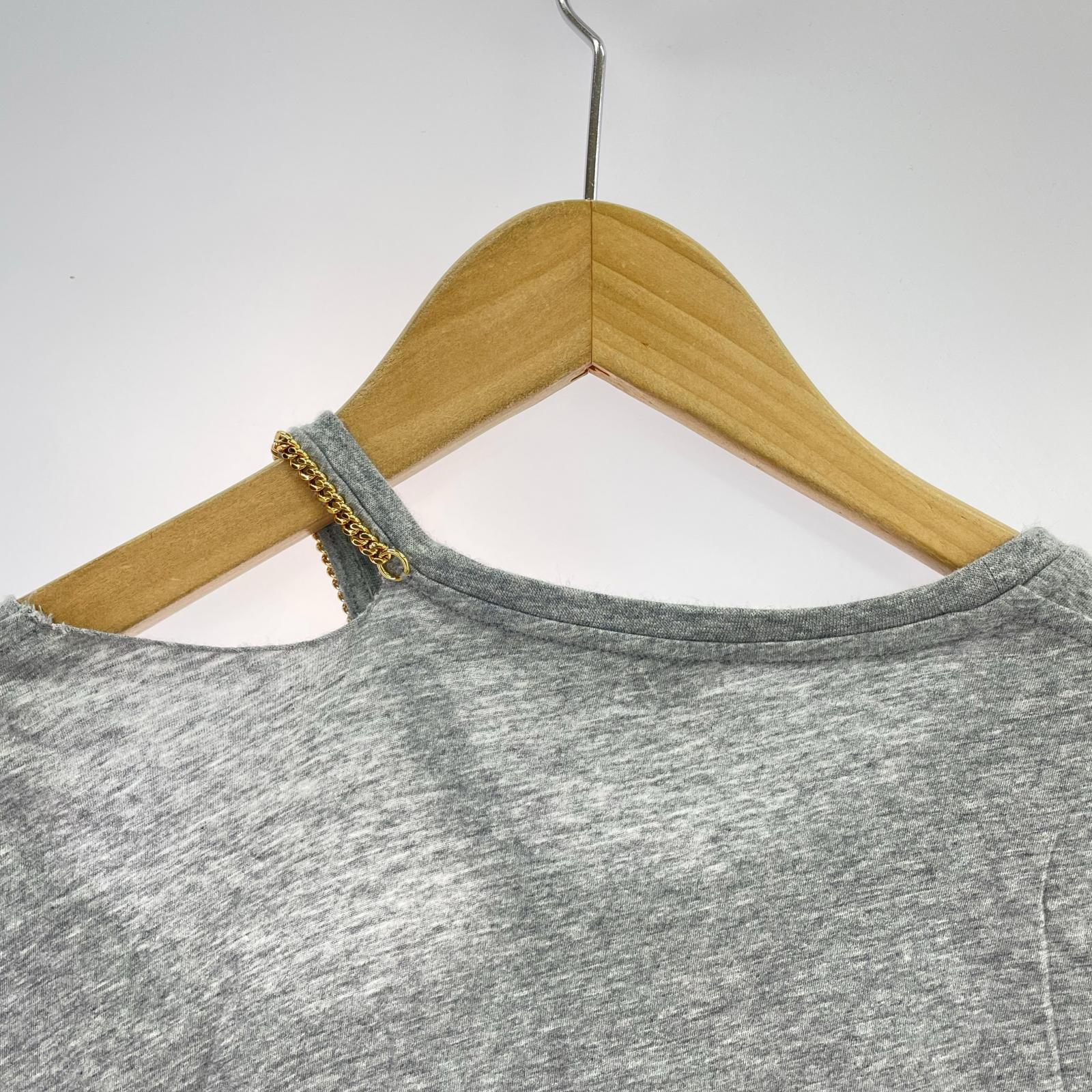 半袖Ｔシャツ チェーン カットアウト 灰 (40) 40 グレー