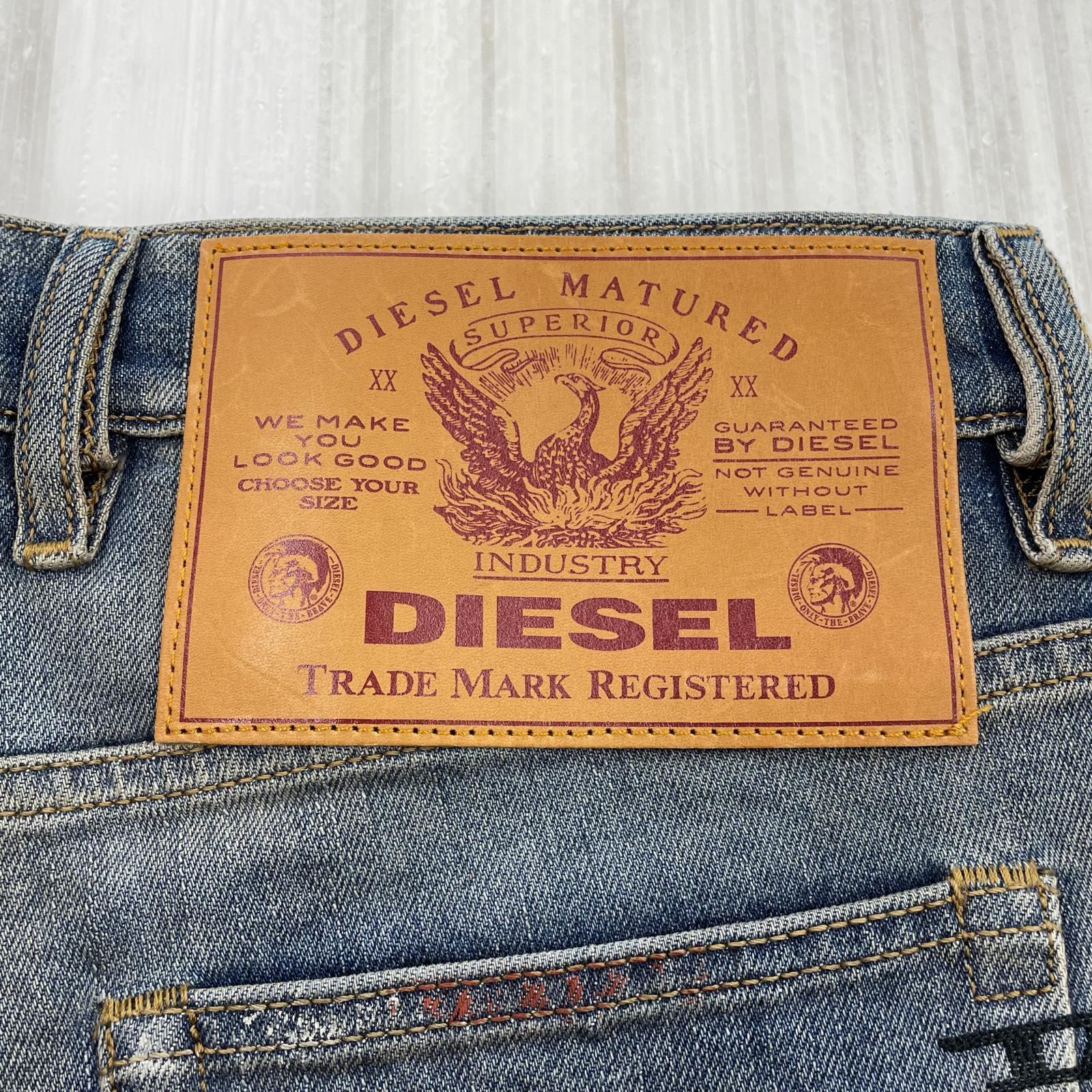 デニムパンツ DIESEL D-VIDER ダスティペンキ加工デニムパンツ 009NH (29) 29 ブルー