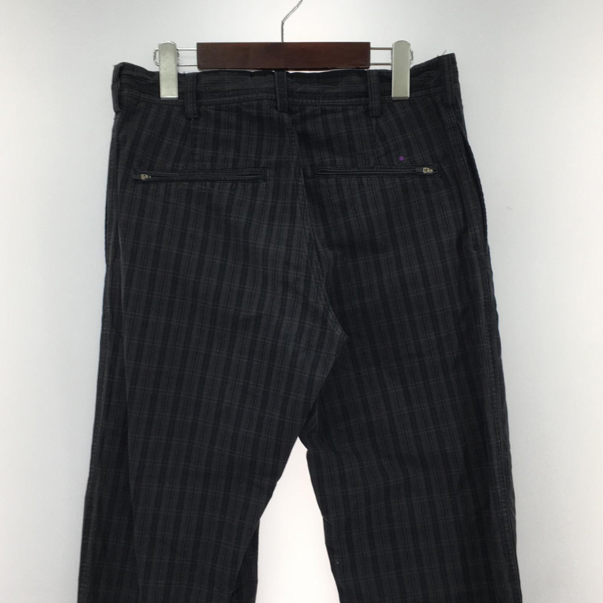 パンツ 00s USA製 DELUX ﾁｪｯｸﾊﾟﾝﾂ W33 ブラック