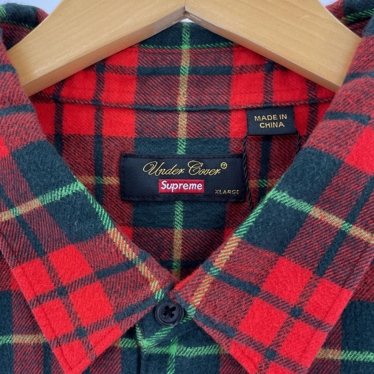 半袖シャツ × UNDERCOVER 23SS S/S Flannel Shirt レッド