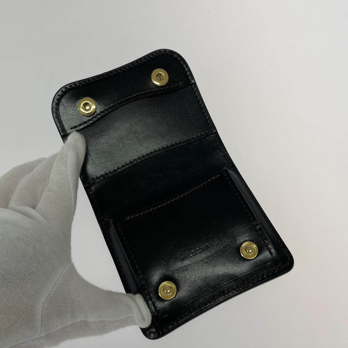 コインケース palm v2 クロコレザー 黒 ブラック