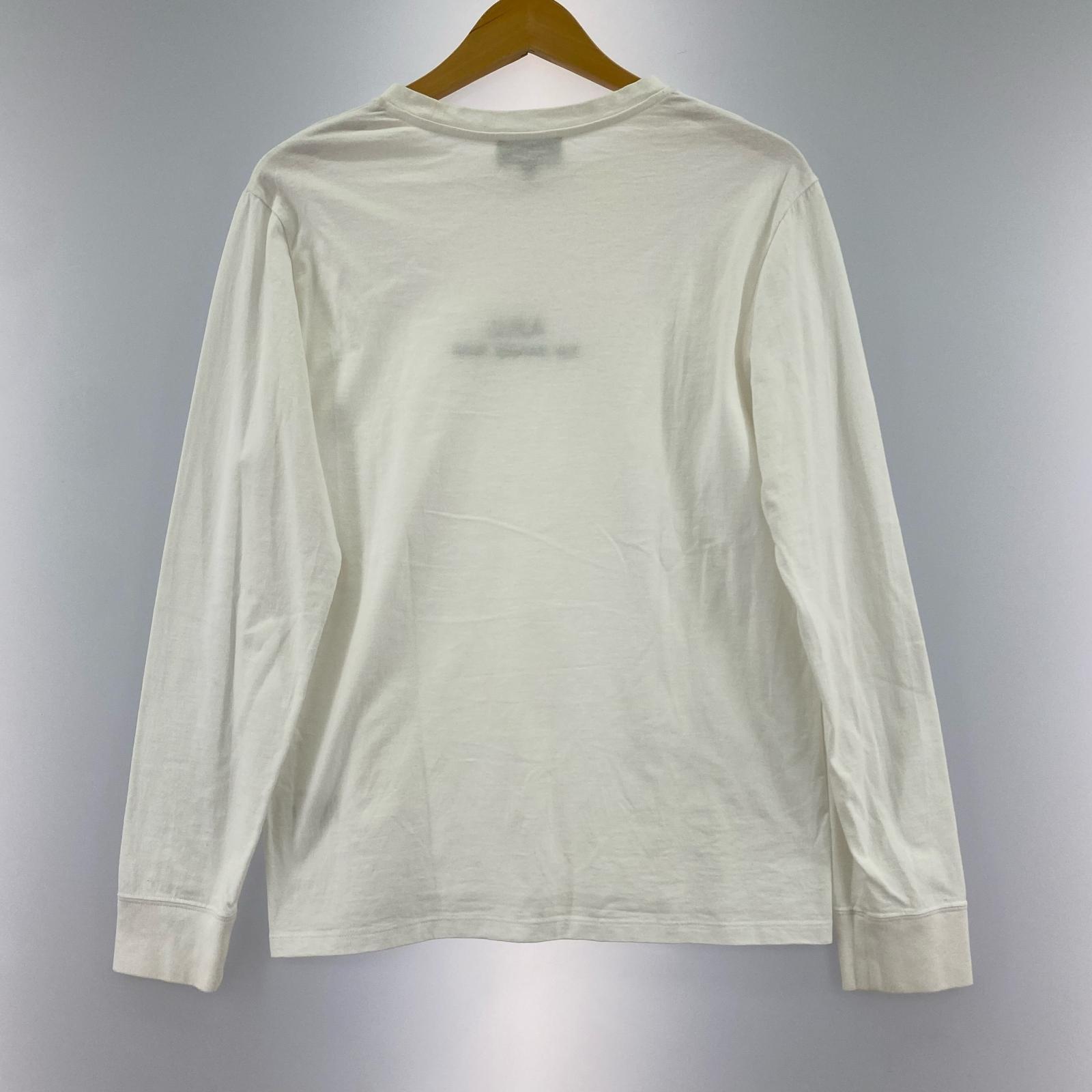 長袖Ｔシャツ A.P.C. ロゴ刺繍L/Sカットソー S ホワイト