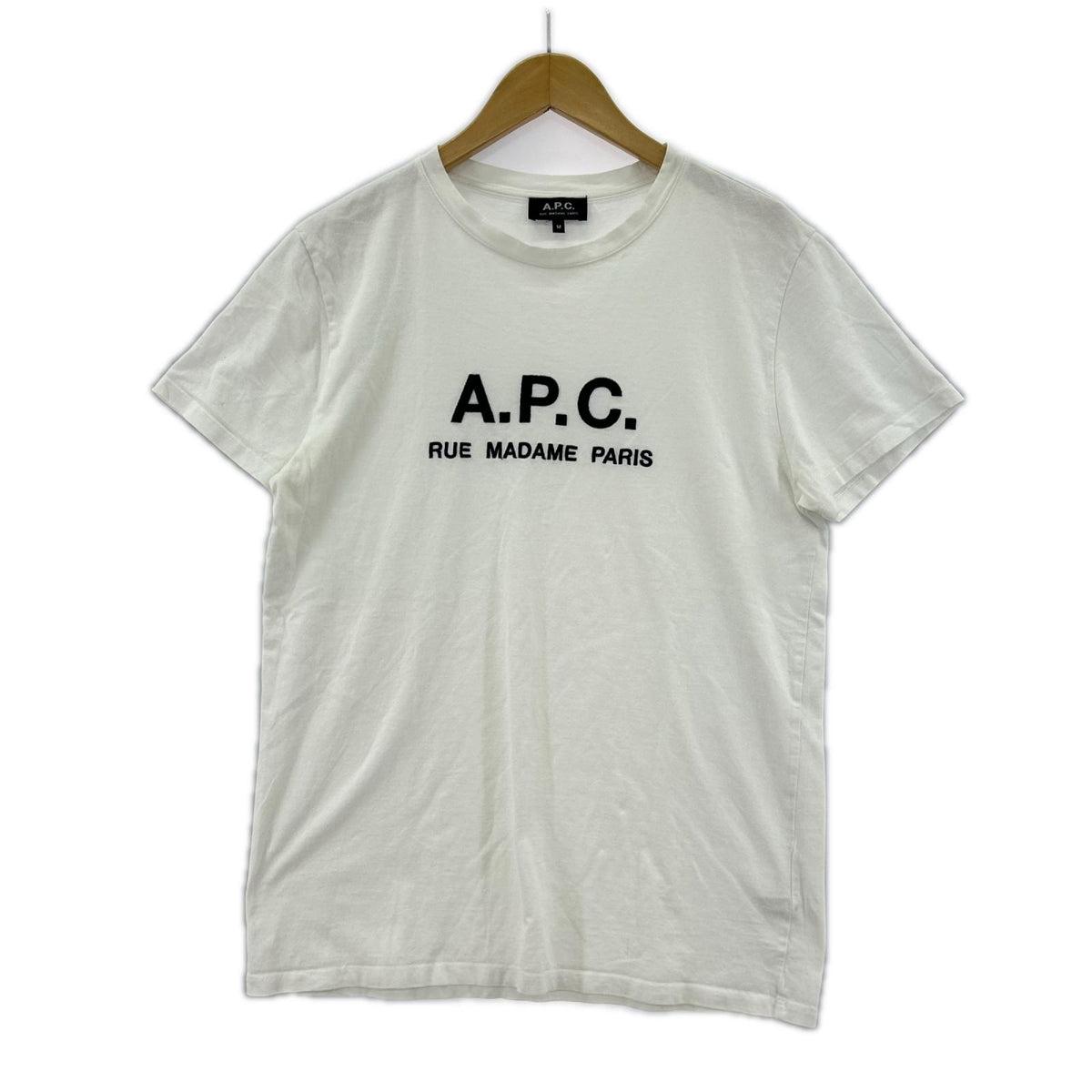 半袖Ｔシャツ A.P.C. ﾛｺﾞ刺繍Tee M ホワイト