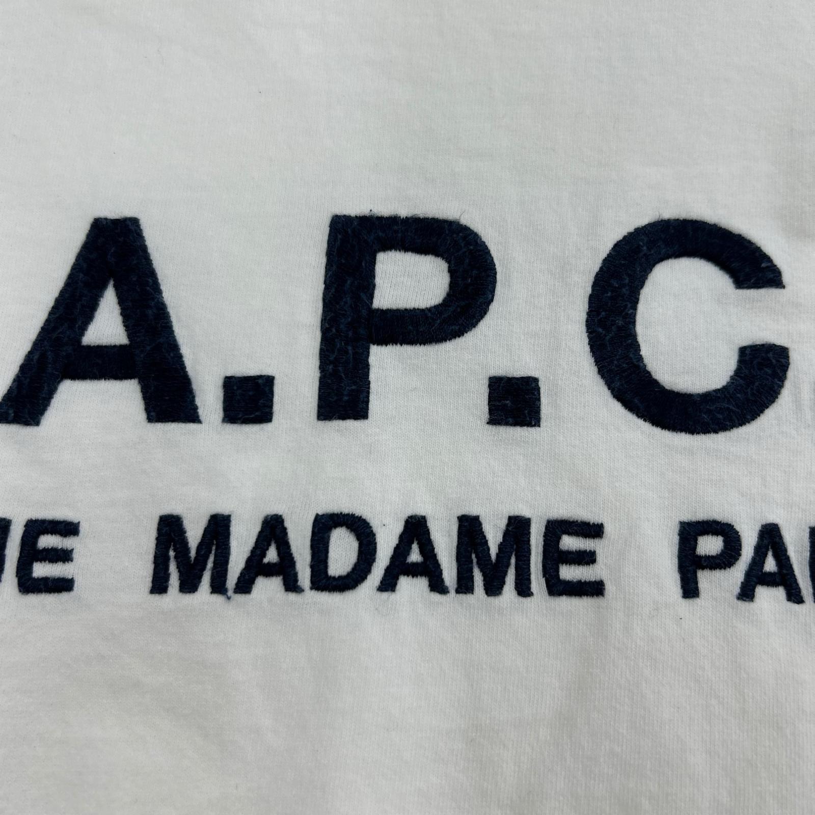半袖Ｔシャツ A.P.C. ﾛｺﾞ刺繍Tee M ホワイト