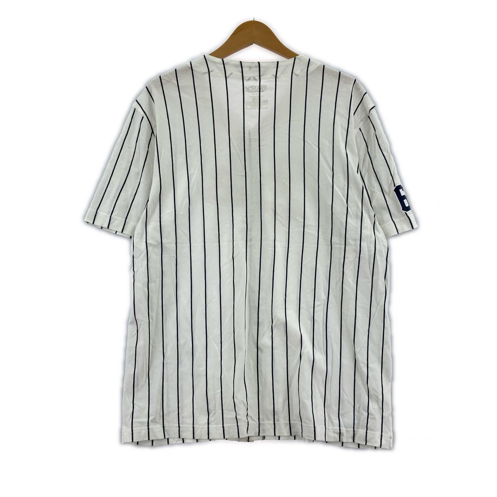 長袖シャツ ベースボールシャツ 白（M） M ホワイト