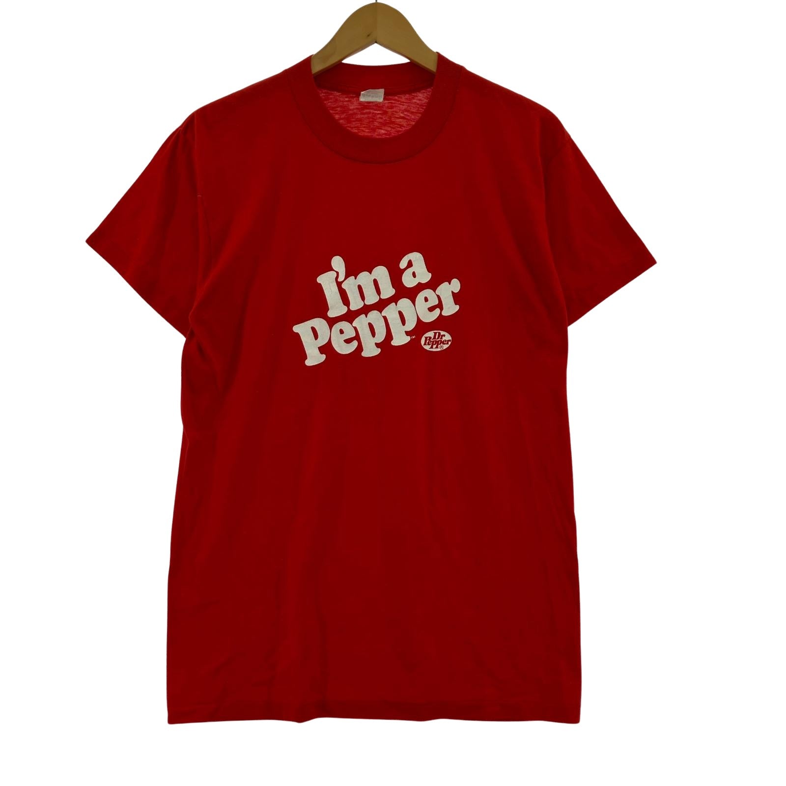 半袖Ｔシャツ 80s Dr>Pepper I'm a pepper Tシャツ(L) レッド L レッド