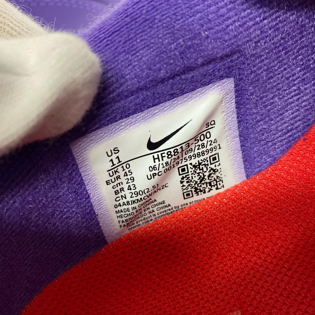 スニーカー ｘSUPREME AIR MAX 1 '87 SP 29cm (US11 UK10 1/2 EU48) パープル