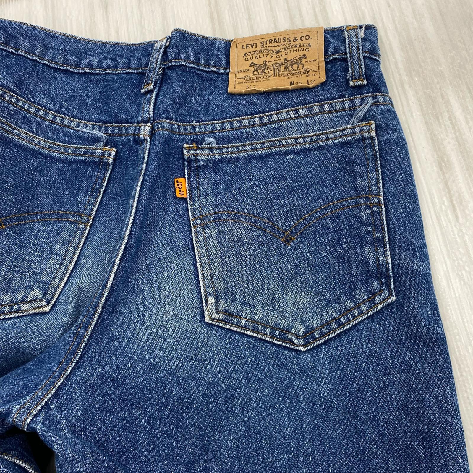 デニムパンツ 517 オレンジタブ 207刻印 デニムパンツ 30 ブルー