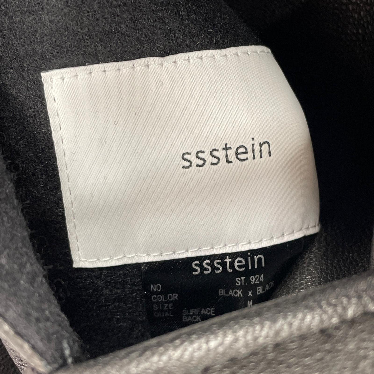 長袖シャツ SSSTEIN 24AW BONDED LEATHER VEST ST.924 M ブラック