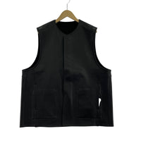 長袖シャツ SSSTEIN 24AW BONDED LEATHER VEST ST.924 M ブラック