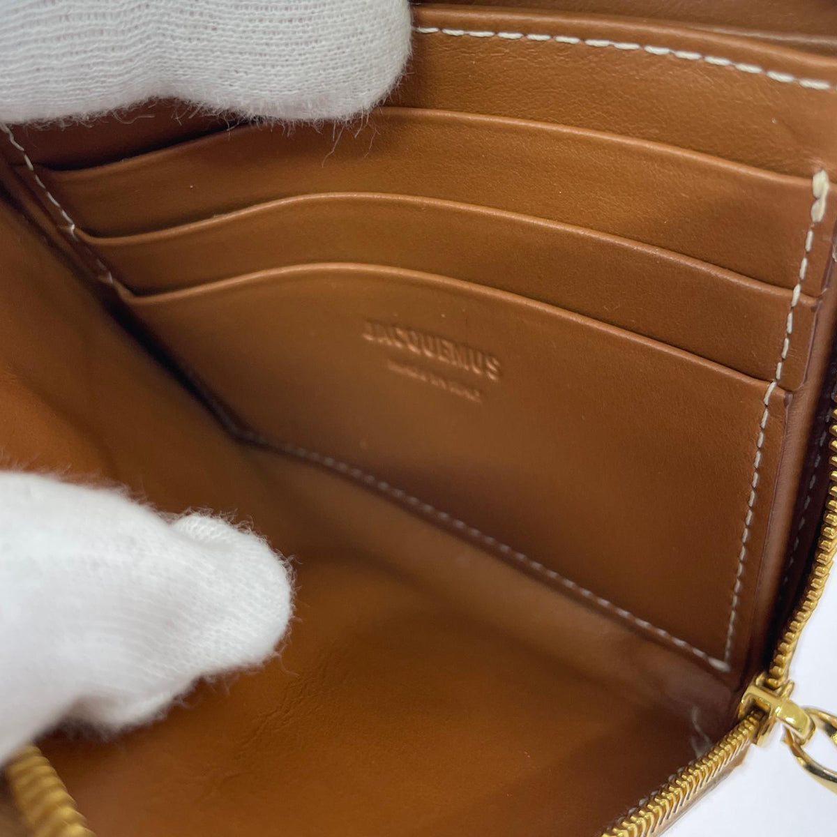 コンパクトウォレット JACQUEMUS LE PORTE-MONAIE TOURNI 茶 ブラウン