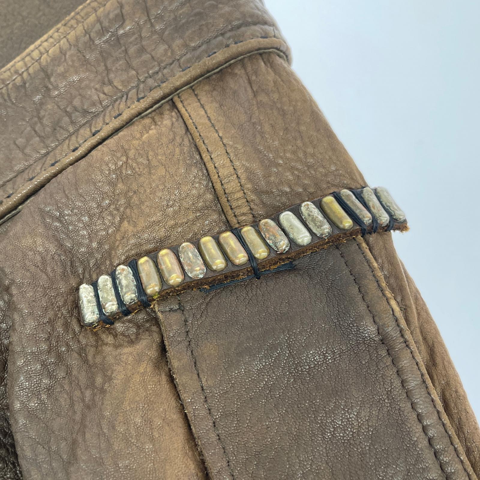 ショルダーバッグ CONMARジップ/レザーショルダーバッグ/BRW ブラウン