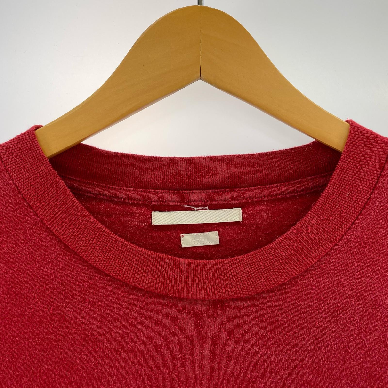 半袖Ｔシャツ 24SS Co／Silk Nep Plain Tee ネップ加工Tee 2 レッド