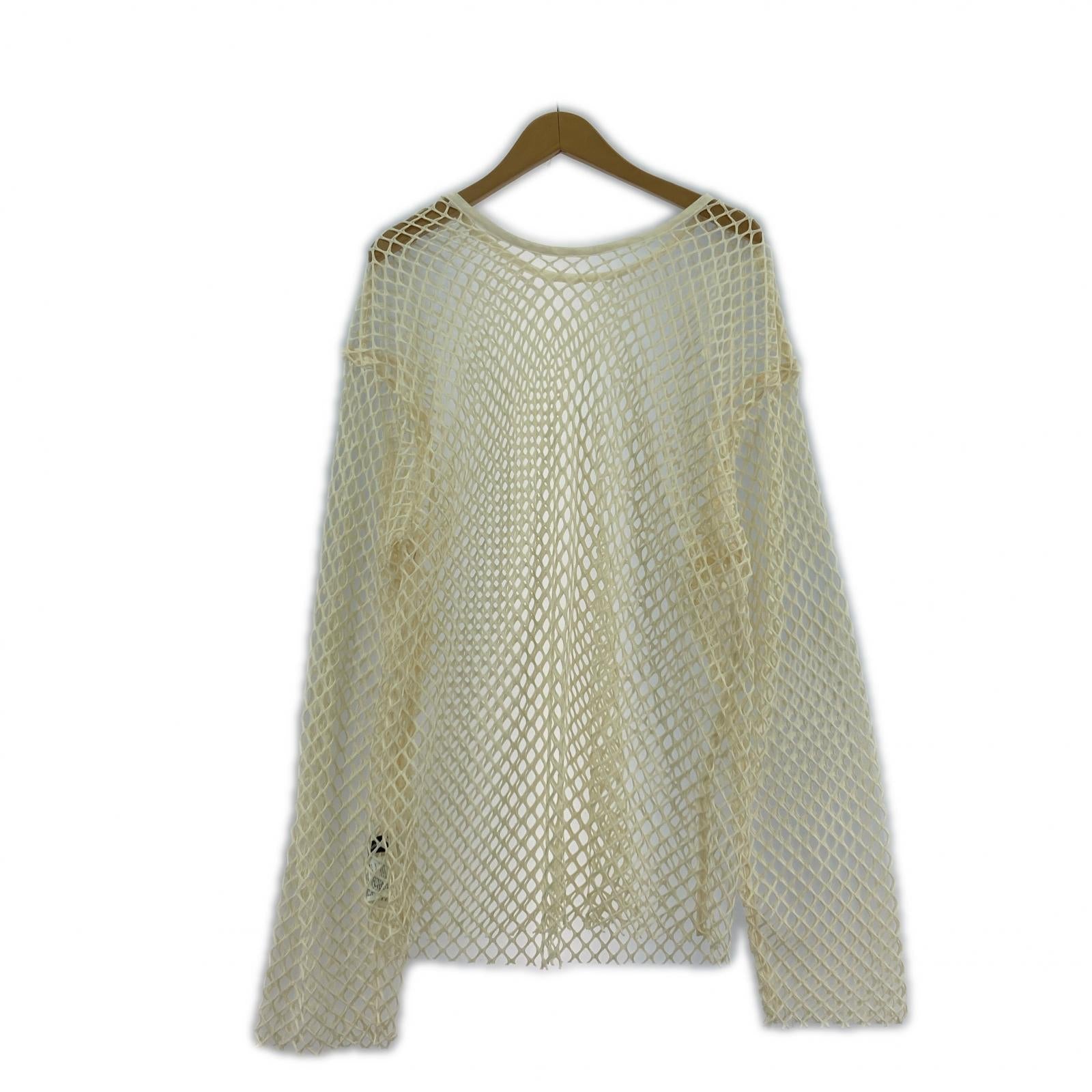 長袖Ｔシャツ ビッグメッシュトップス アイボリー M