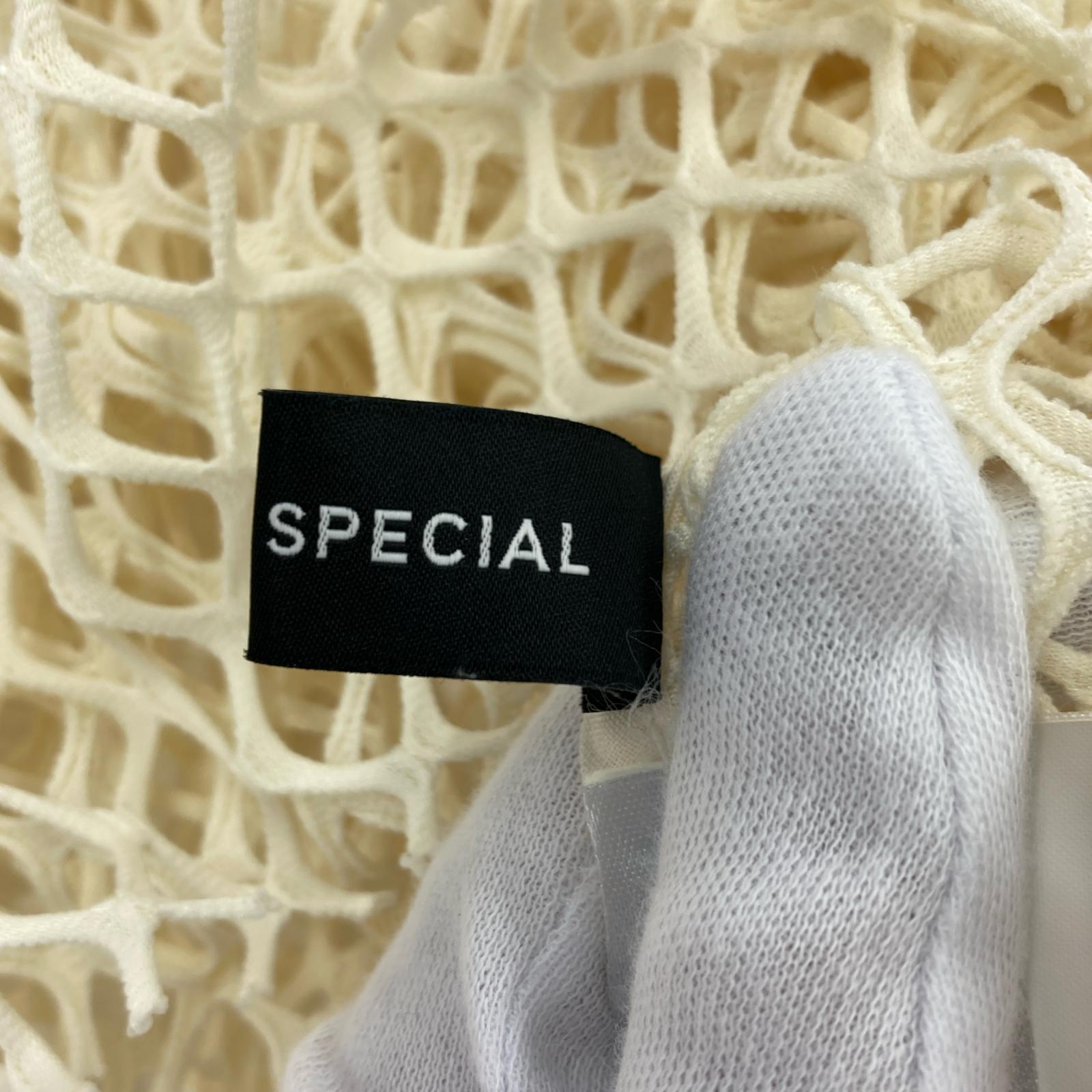 長袖Ｔシャツ ビッグメッシュトップス アイボリー M