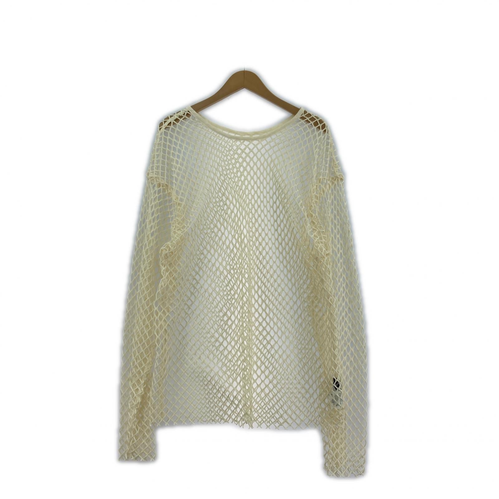 長袖Ｔシャツ ビッグメッシュトップス アイボリー M