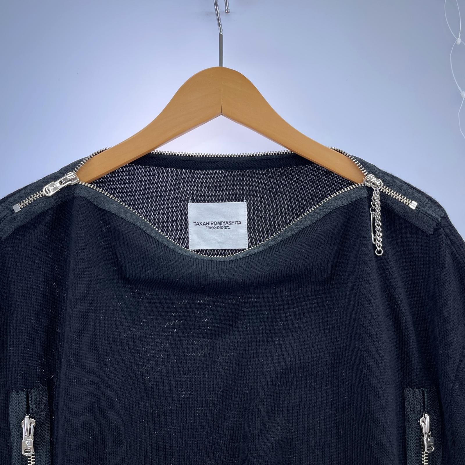 ニット TAKAHIRO MIYASHITA The SoloIst boat neck nordic cape 0001aAW21 黒 ブラック