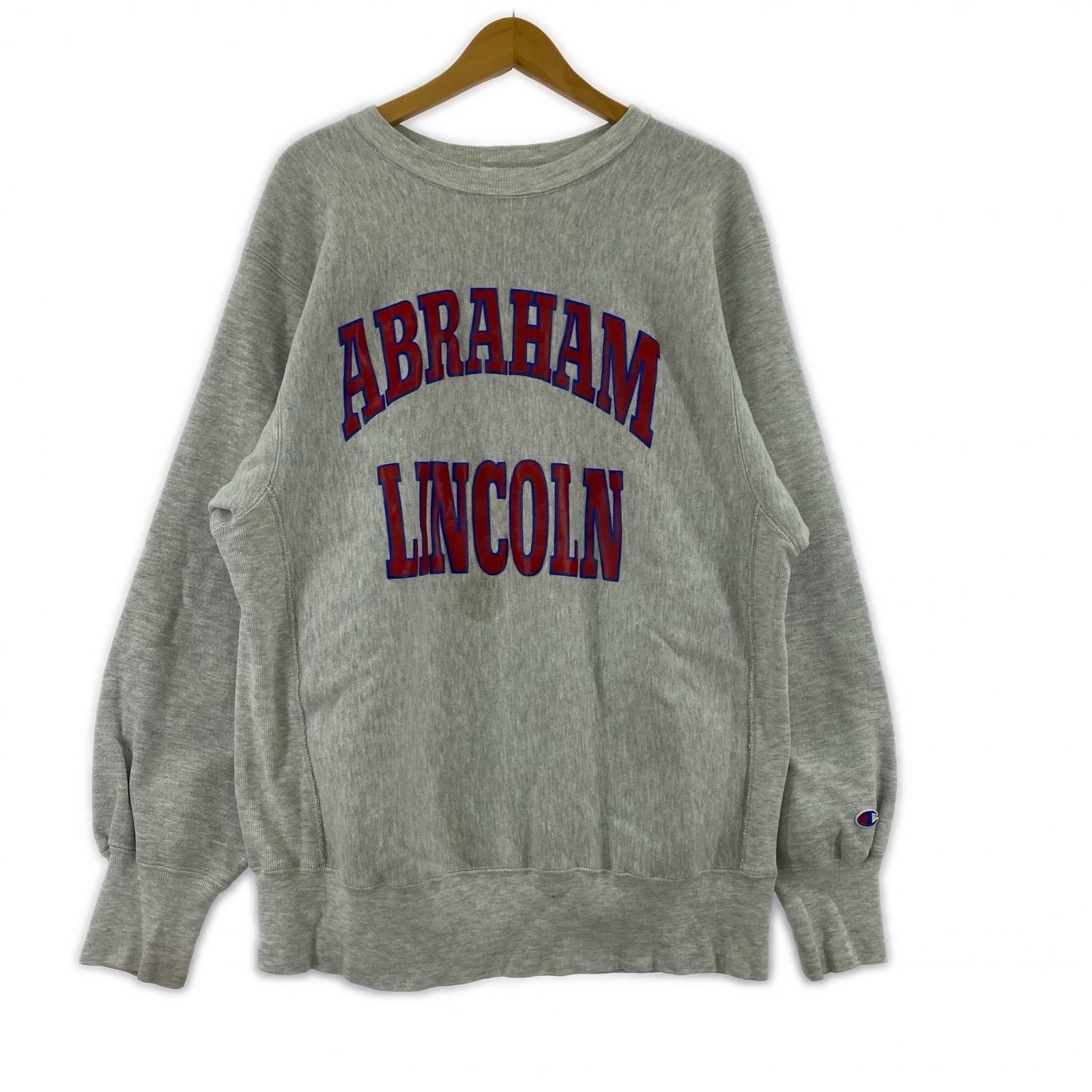 スウェット Reverse Weave USA XL エイブラハムリンカーン グレー